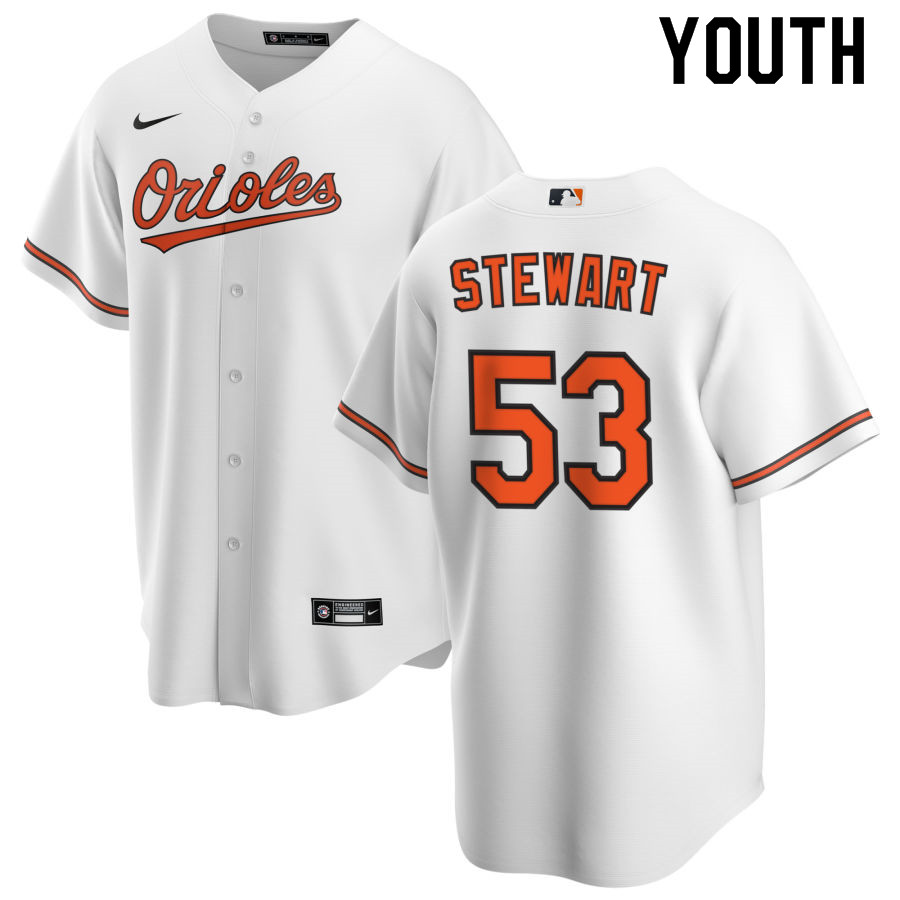 Nike Youth #53 Kohl Stewart Baltimore Orioles Baseball Jerseys Sale-White